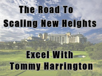 The Road To Scaling New Heights - Excel